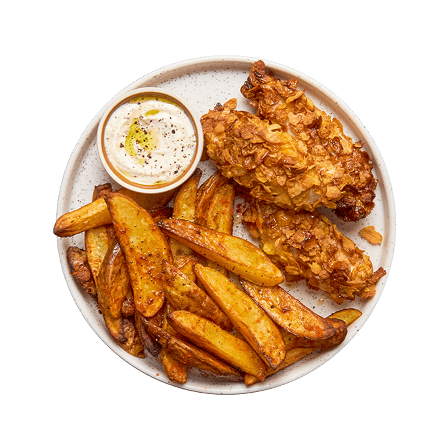 Air Fryer Crispy Chicken & Potatoes