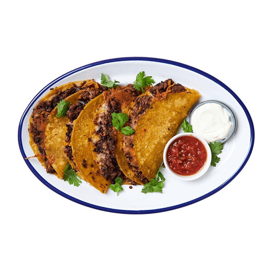 Slow Cooker Refried Black Bean & Beef Tacos