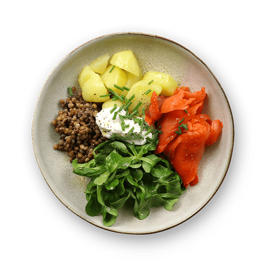 Smoked Salmon & Lentil Bowl