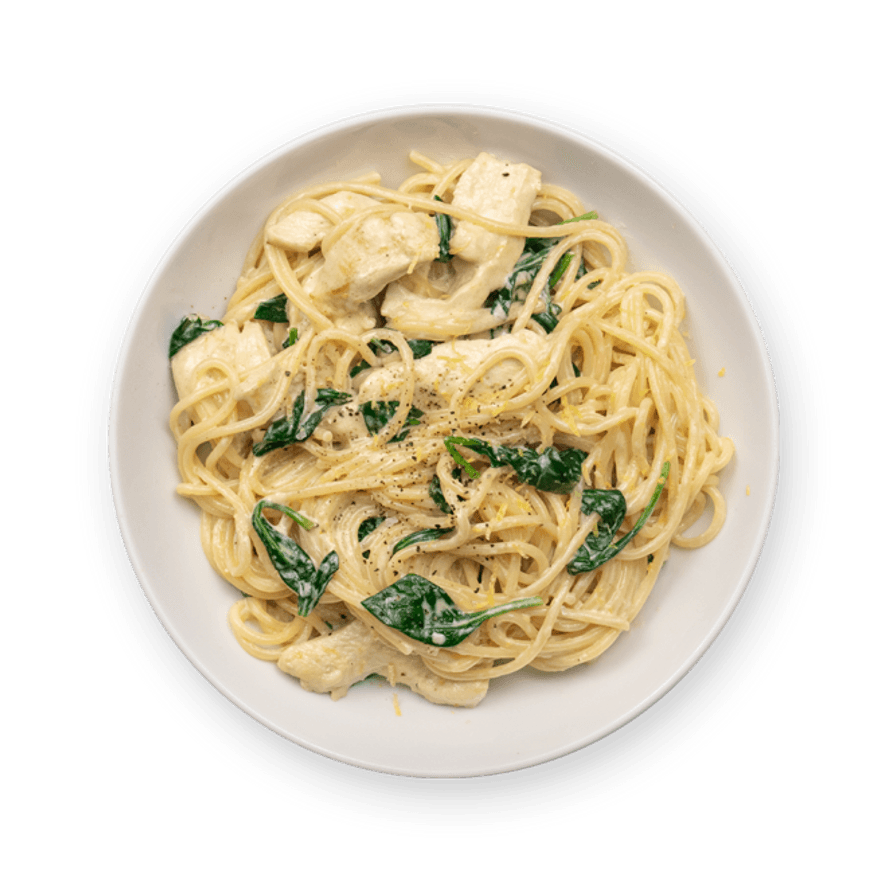 Jow - Recipe: Lemon Chicken & Spinach Pasta