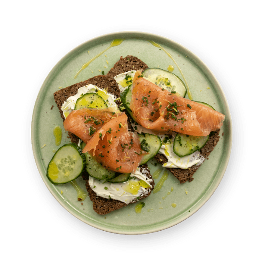 Smoked Salmon & Pumpernickel Toast