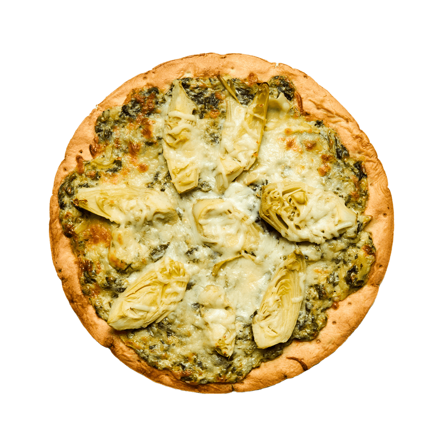 Spinach-Artichoke Cauliflower Pizza
