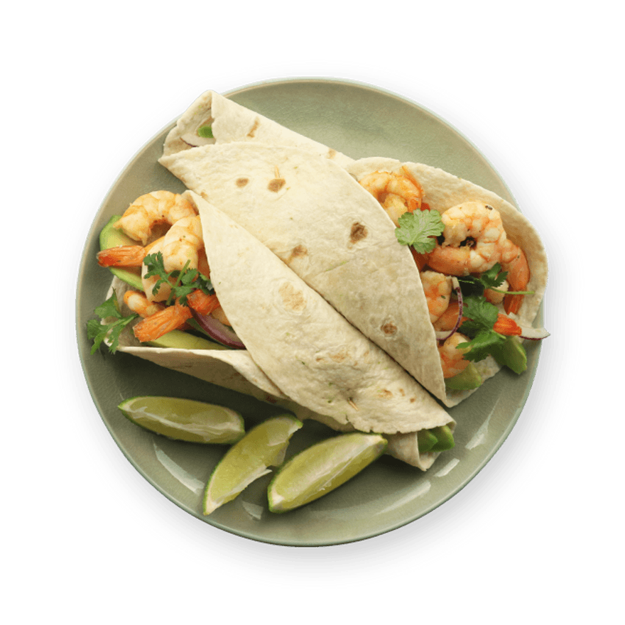 Tacos aux crevettes
