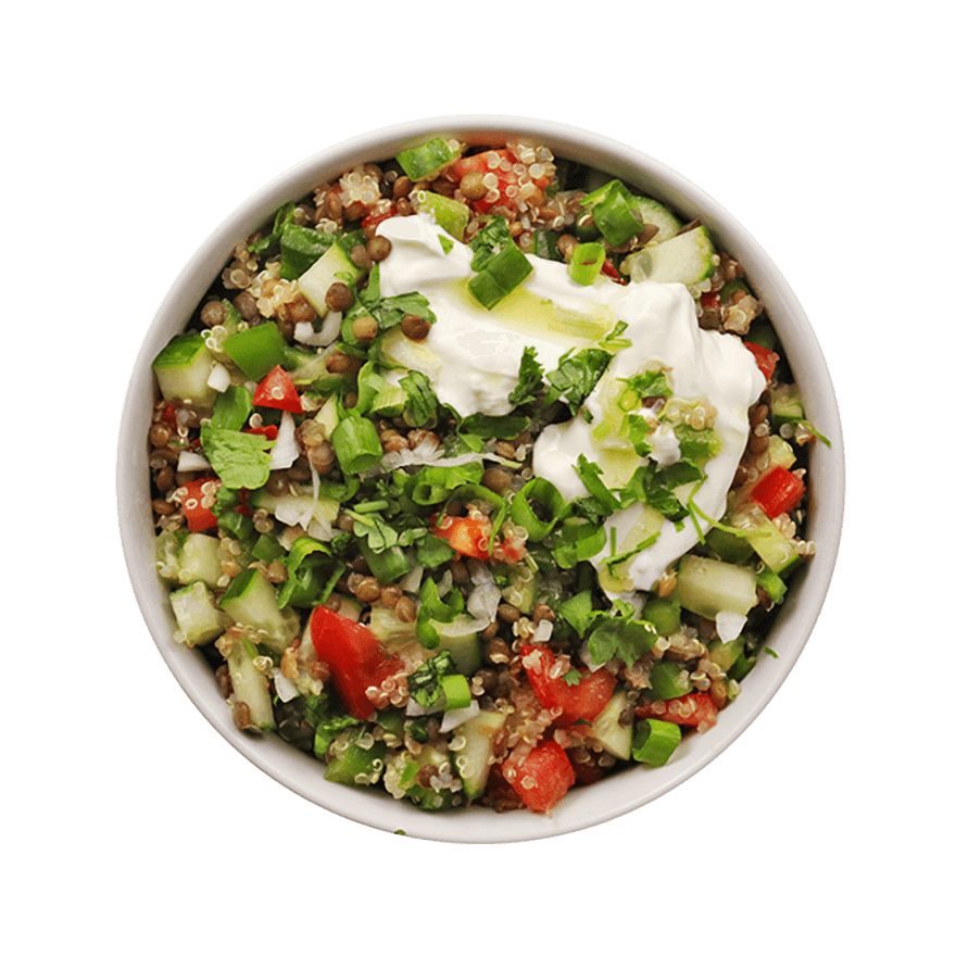 Quinoa & Lentil Bowl with Yogurt
