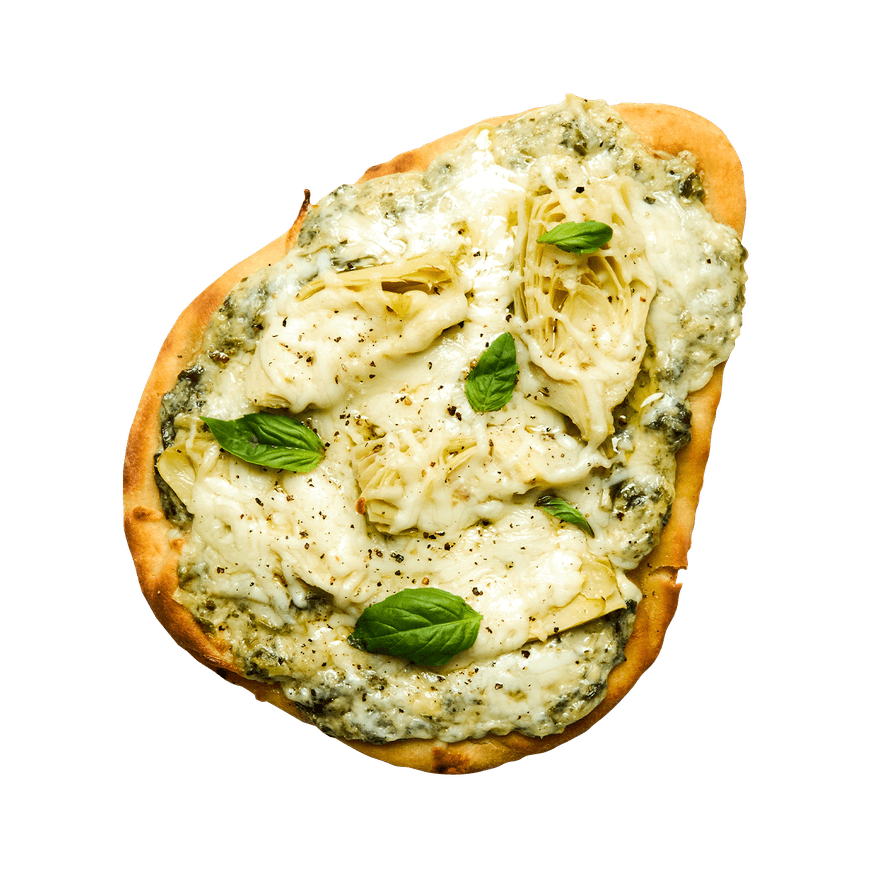 Creamy Spinach-Artichoke Flatbread