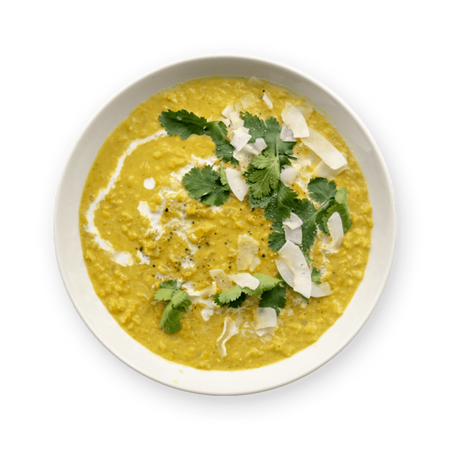 Dahl lentilles gingembre coco