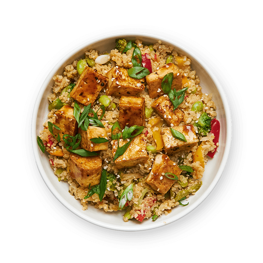 Riz de chou-fleur sauté au tofu