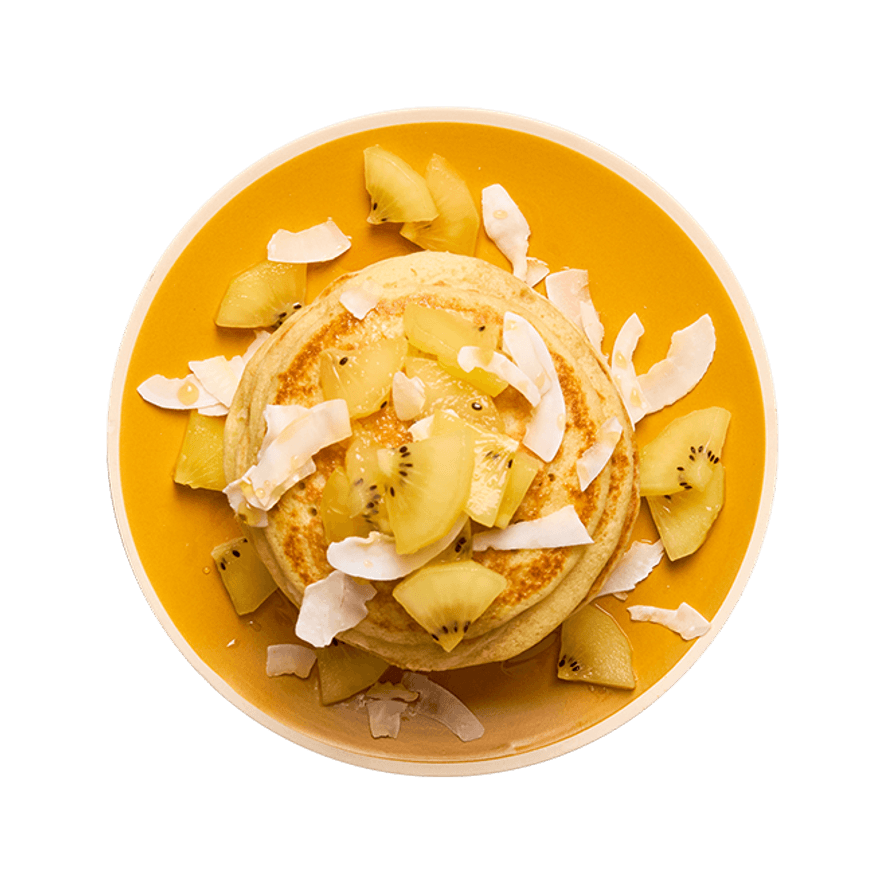 Kiwi & Coconut Pancakes