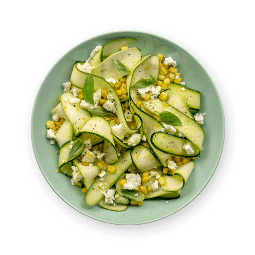 Courgette maïs feta