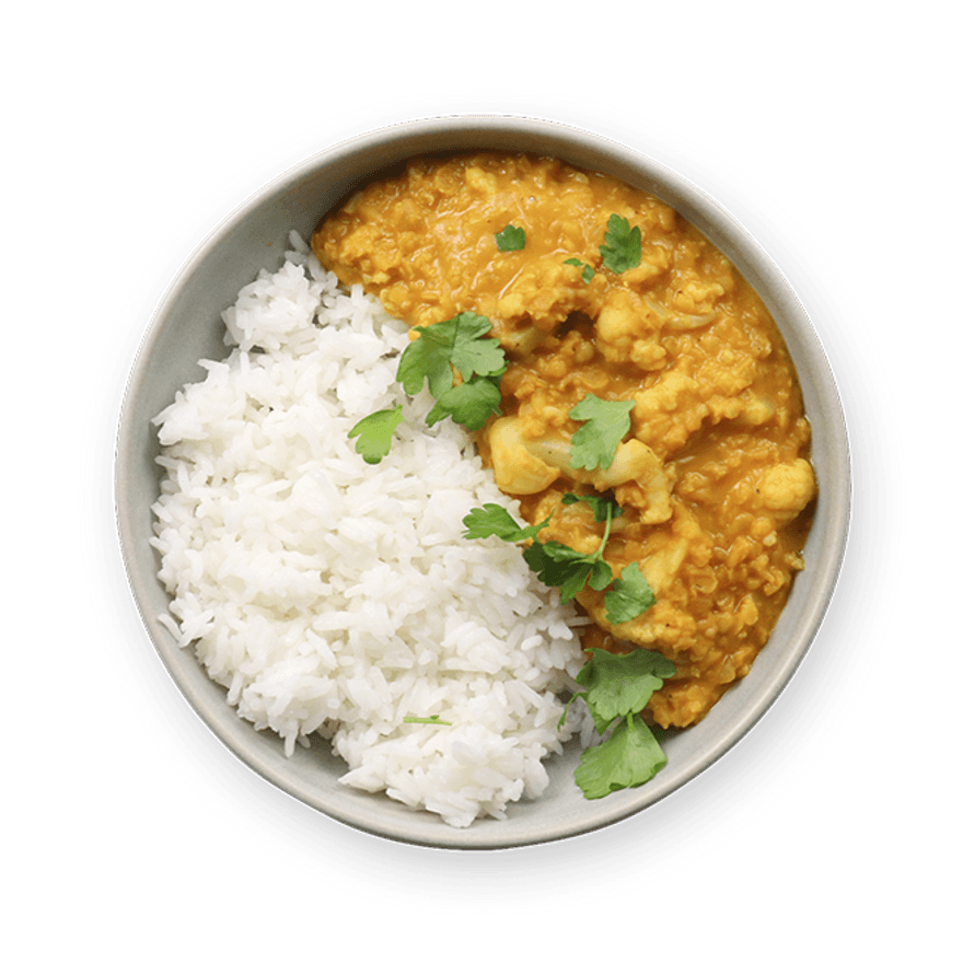 Curry au chou-fleur coloré