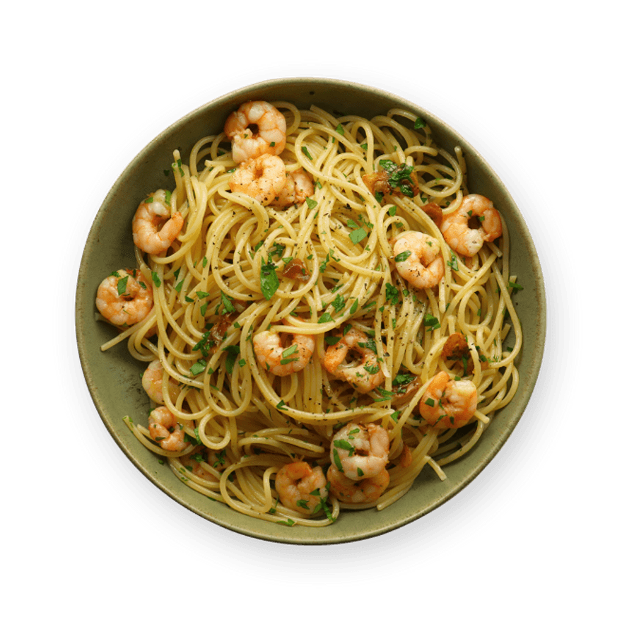 Shrimp Scampi with Spaghetti