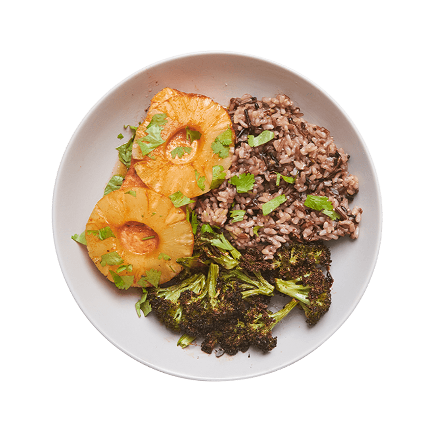 Pineapple Glazed Salmon with Broccoli