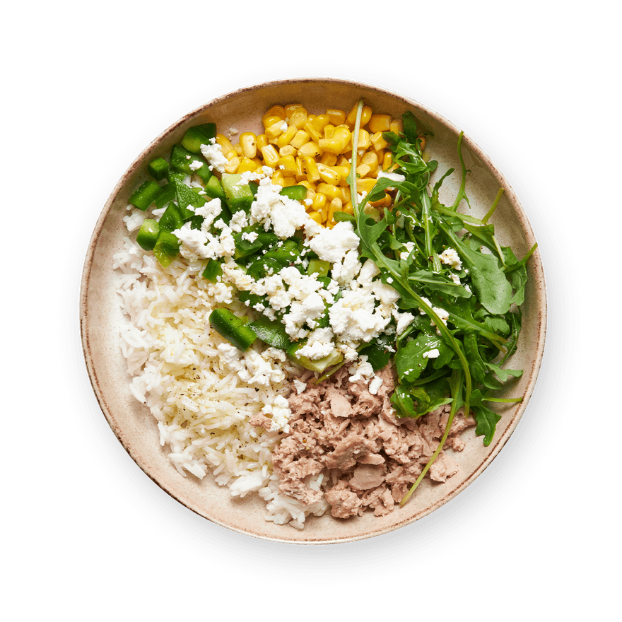 Tuna and rice salad bowl recipe