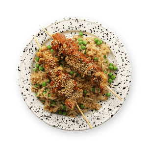 Teriyaki Chicken Skewers & Fried Rice