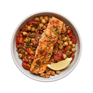 Salmon with Chorizo & Chickpeas