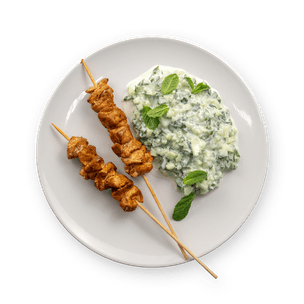 Tandoori Chicken Skewers with Raita