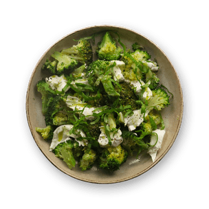 Broccoli, Burrata & Pesto Salad