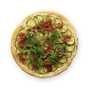 Zucchini & Prosciutto Pizza