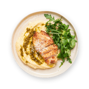 Chicken with Pesto Polenta