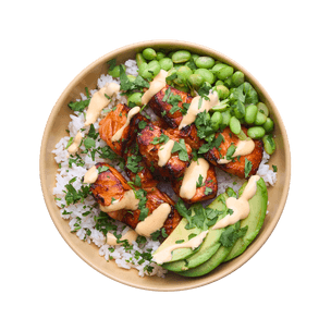 Air Fryer Salmon Rice Bowl