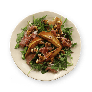 Warm Pear, Prosciutto & Arugula Salad