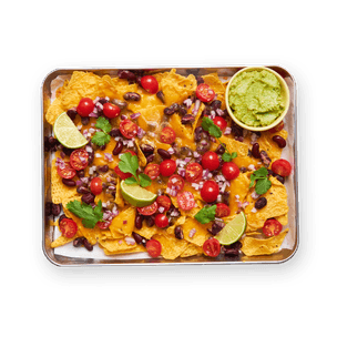 Veggie Nachos with Mashed Avocado