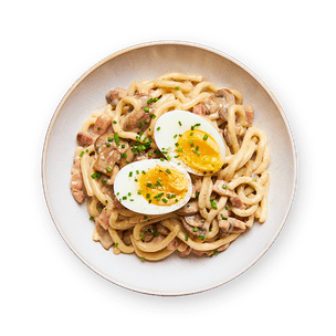 Creamy Mushroom & Pork Udon Noodles