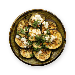 Roasted Eggplant with Burrata