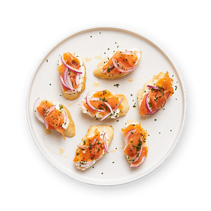 Smoked Salmon & Cream Cheese Crostini