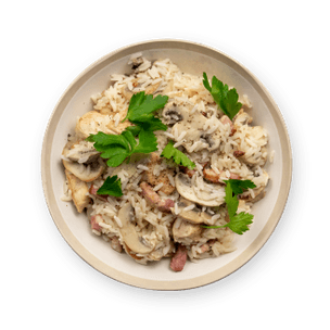 Chicken, Bacon & Mushroom Rice