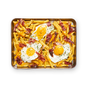 Loaded eggs fries