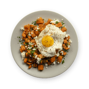 Fried Egg & Sweet Potato Hash