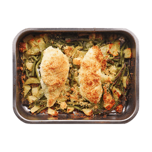 Parmesan-Crusted Chicken & Veggies