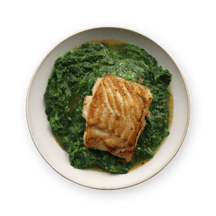 Cod with Creamed Spinach