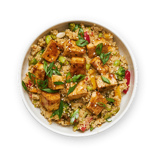 Riz de chou-fleur sauté au tofu