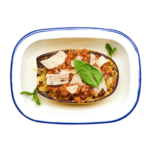 Spaghetti Squash with Turkey Ragu