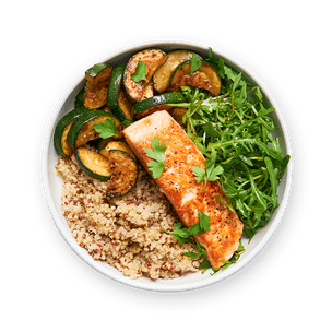 Seared Salmon with Quinoa & Zucchini