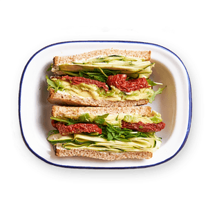 Zucchini, Avocado & Sun-dried Tomato Sandwich