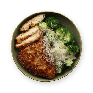 Poulet croustillant parmesan & brocoli