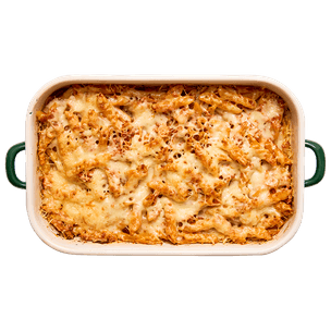 Gratin de pâtes au jambon & sauce tomate