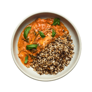 Creamy Marinara-Baked Cod with Spinach