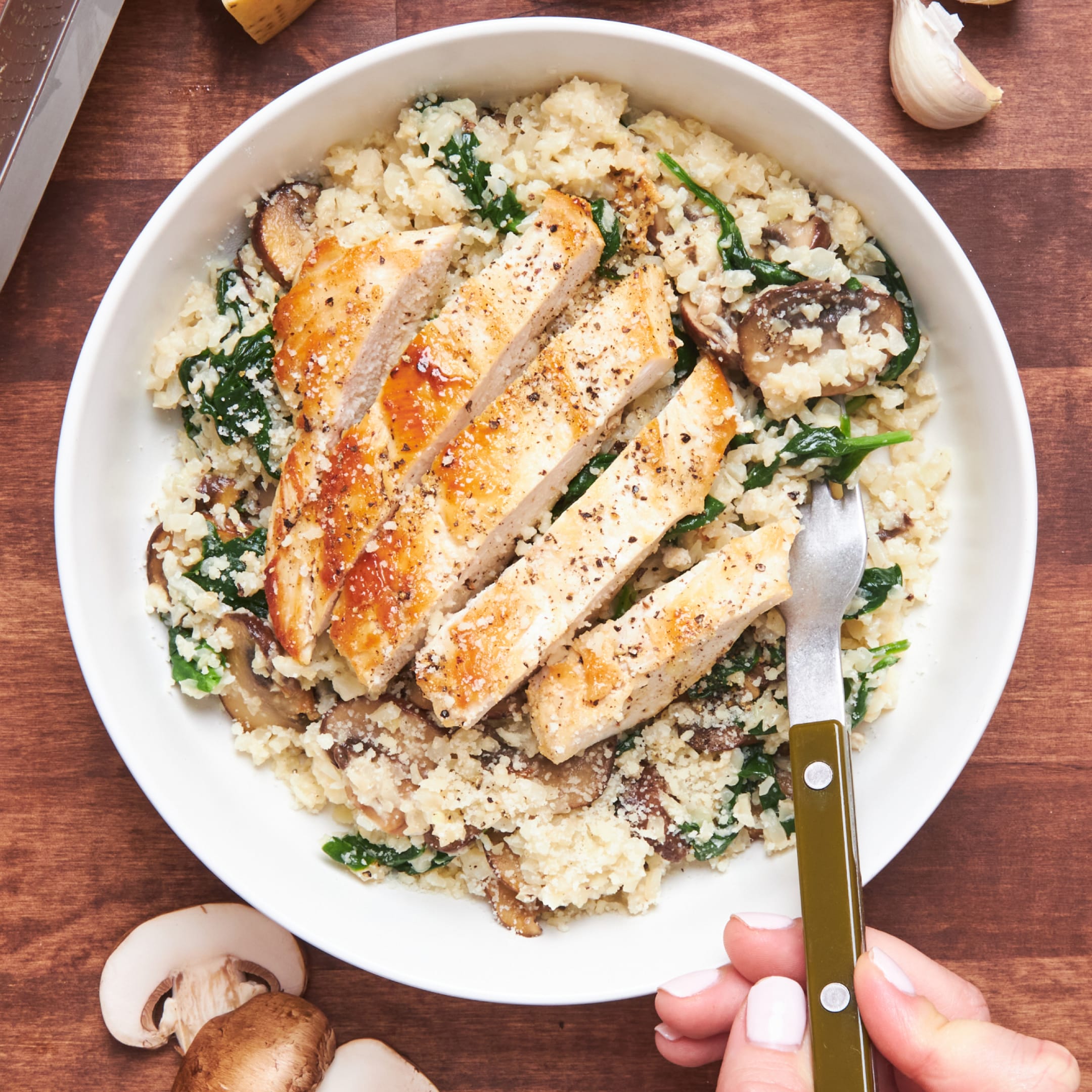 Cauliflower Rice Risotto with Chicken