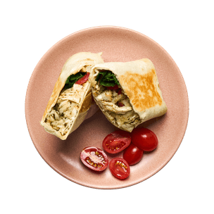 No-Cook Pesto Chicken Wrap