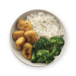chicken-nuggets-with-broccoli-and-rice