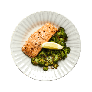 Hot Honey-Glazed Salmon with Broccoli