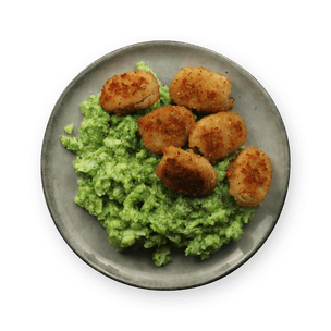 veggie-nuggets-and-mashed-broccoli