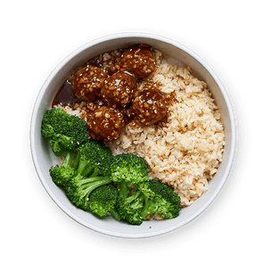 garlic-teriyaki-meatballs-with-rice