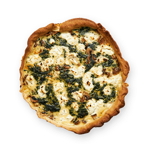 goat-cheese-mushroom-and-spinach-quiche