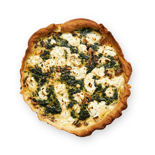 Quiche chèvre, champignon & épinard