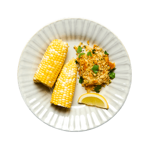 Crispy Baked Cod with Corn